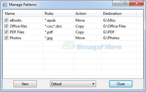 screenshot of DropIt