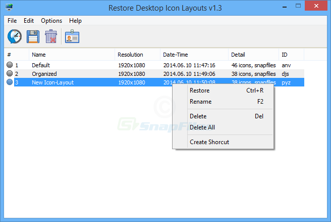 screen capture of ReIcon