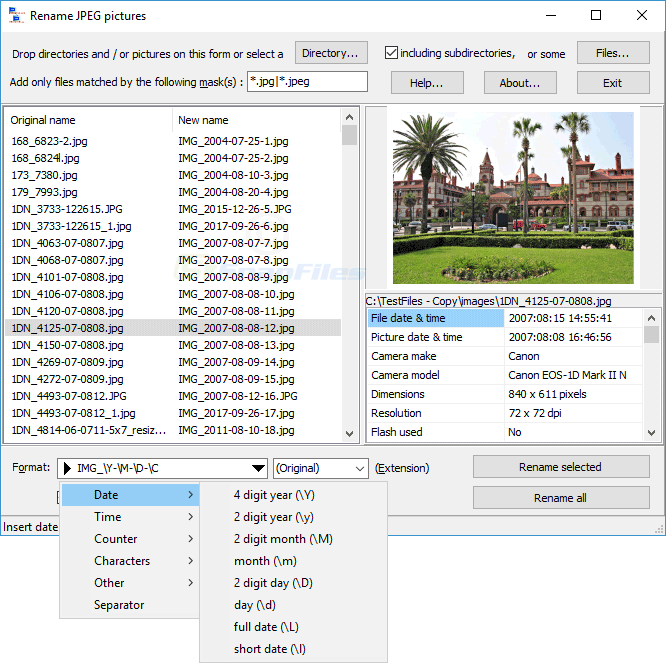 screen capture of RenJPEG