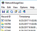 NetworkUsageView screenshot